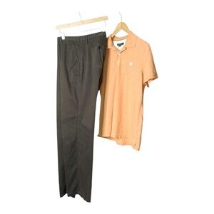 Banana Republic Slim Fit Dark Olive Cotton Chinos 33/32